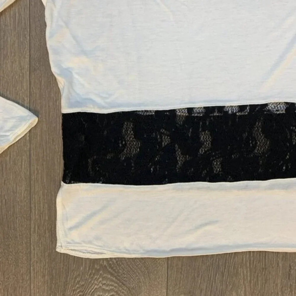 Aritzia Wilfred Top Intricate Lace Long sleeve Casual Basic Cream Size XS - Picture 8 of 12